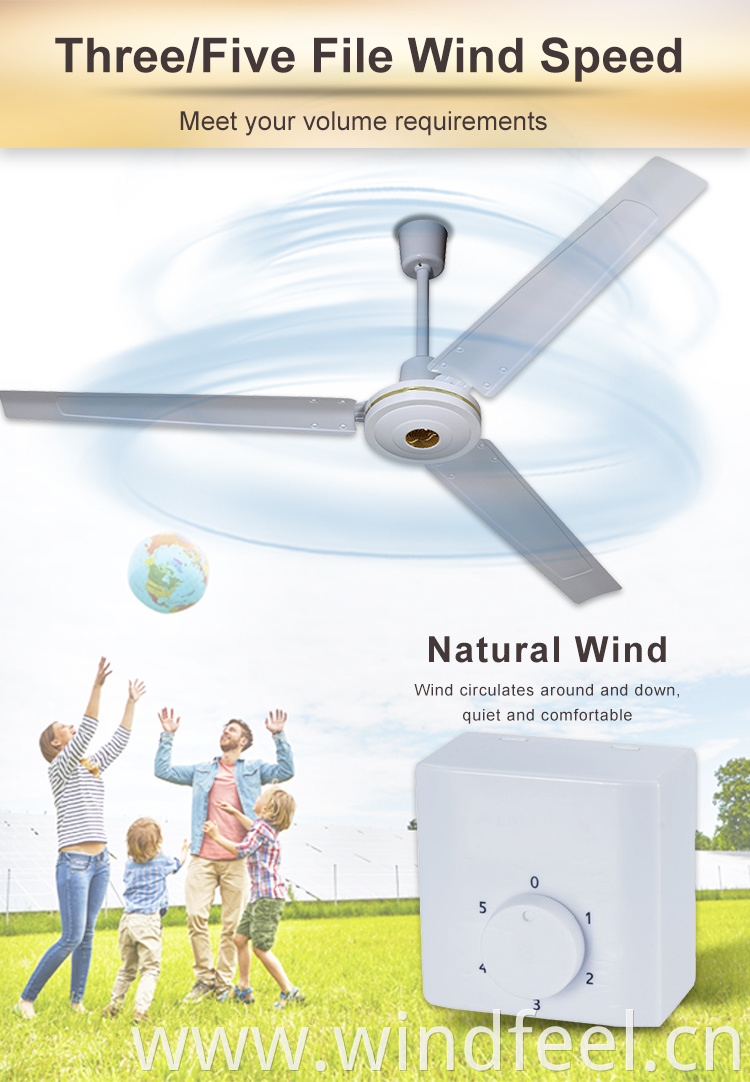 Vietnam Paraguay Malaysia 56 Inch Modern KDK Ceiling Fan with 5 Speed Capacitor Regulator